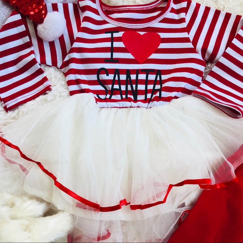 I Love Santa 2pc Outfit - Picture 2 of 2